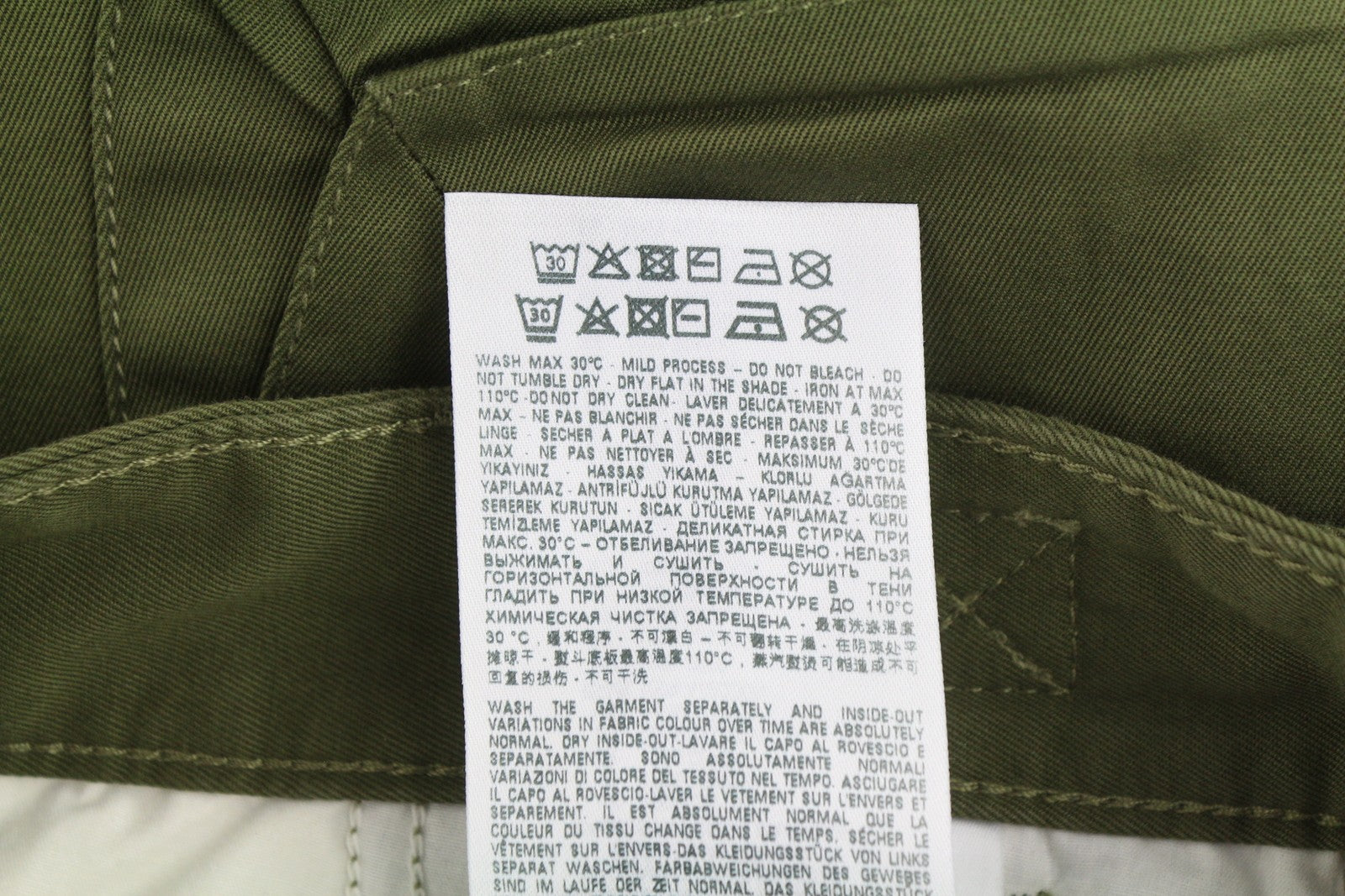 DIESEL P-Argym Men Trousers 50 W33 Khaki Green Regular Fit Cargo RRP225