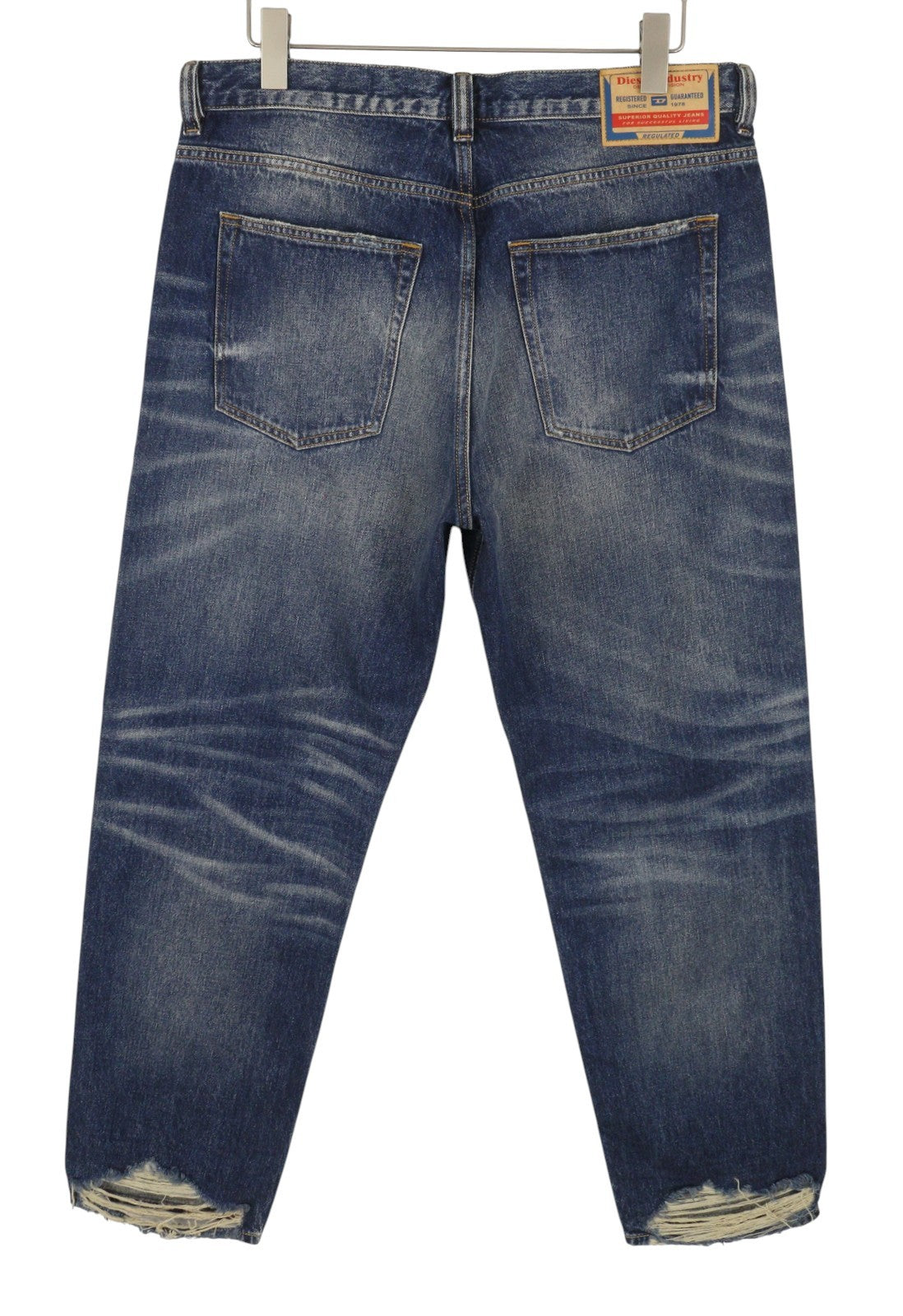 DIESEL 2010 D-Macs 09J95 Men Jeans W34/L32 Blue Distress Loose Straight RRP275
