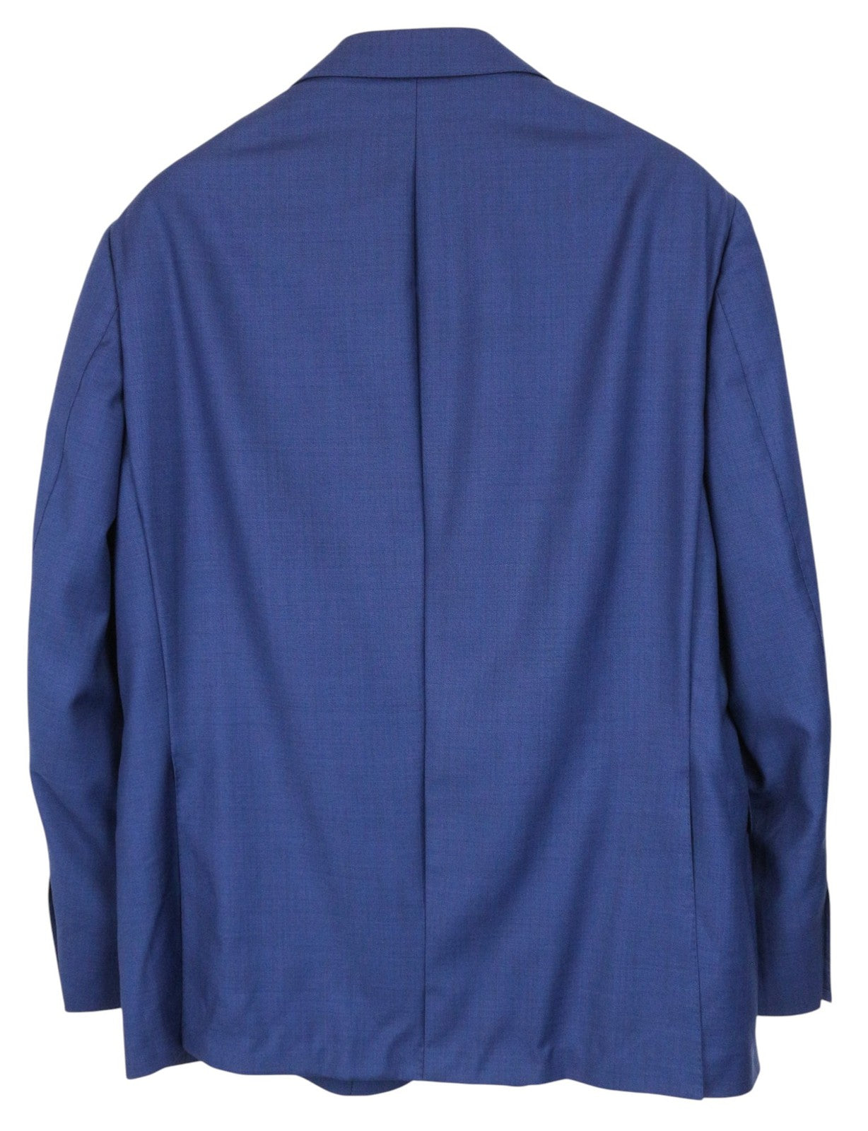 SUITSUPPLY Lazio Men Suit UK48S Mid Blue 2-Piece Slim Cut Sharkskin Pure Wool