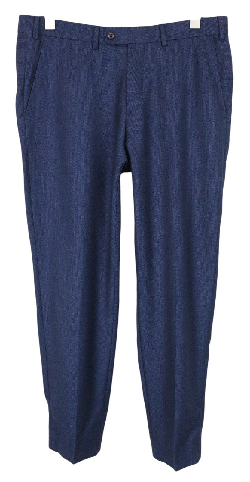 SUITSUPPLY La Spalla Men Suit UK34S Blue 2-Piece Slim Check Wool S130