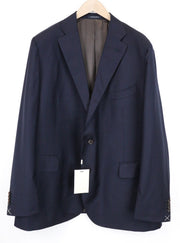 SUITSUPPLY La Spalla Men Blazer UK56R Navy Blue Slim Pure Wool S110s Classic