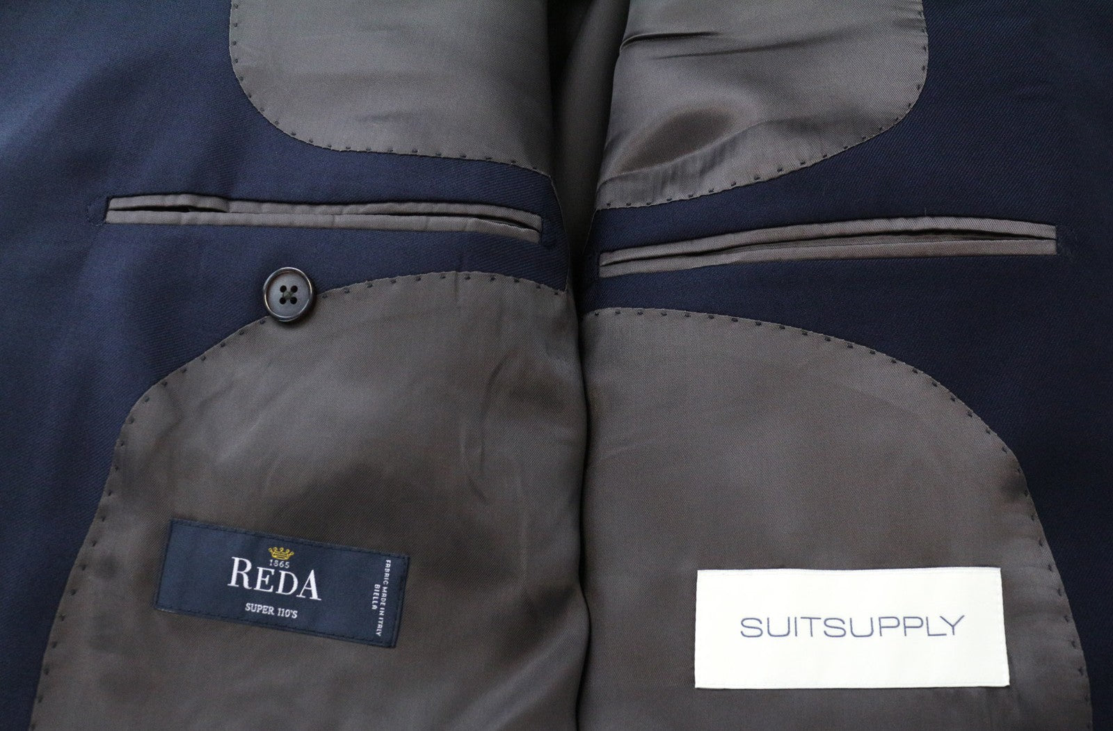 SUITSUPPLY La Spalla Men Blazer UK56R Navy Blue Slim Pure Wool S110s Classic