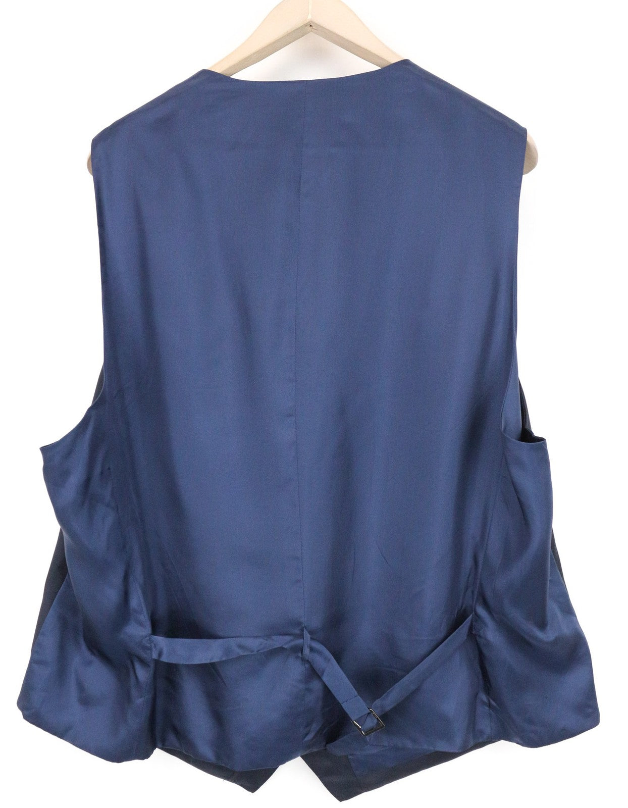 SUITSUPPLY Lazio Men Waistcoat UK54 Navy Blue Slim Melange Classic Formal Wool