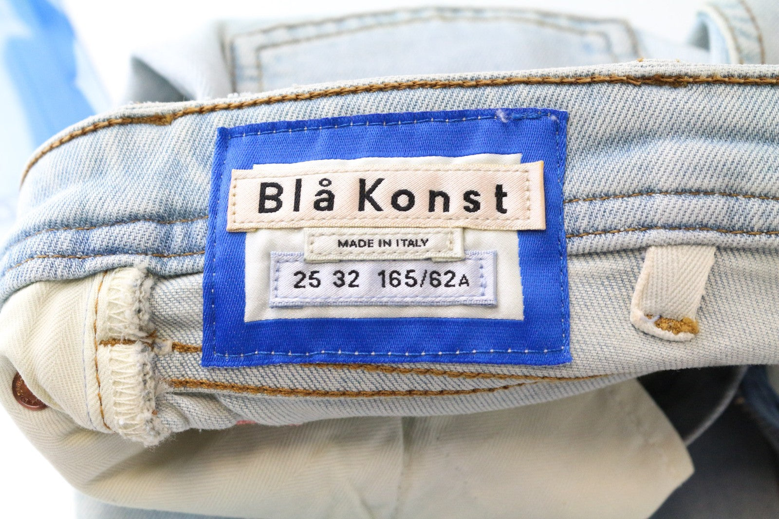 ACNE STUDIOS Climb Women Jeans W25/L32 Bla Konst Blue Stretch Skinny Zipped