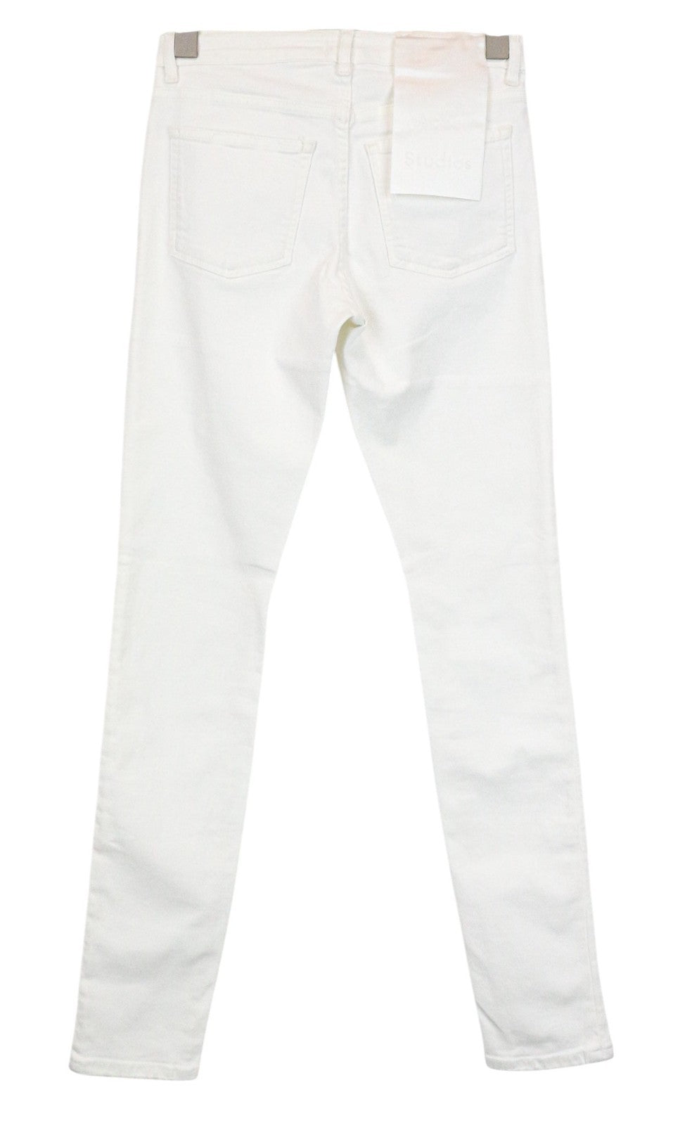 ACNE STUDIOS Skin 5 Women Jeans W26/L34 White Stretch Vintage Skinny Zipped
