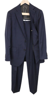 SUITSUPPLY La Spalla Men Suit UK44R Single-Breasted Pure Wool Blue 2 Piece