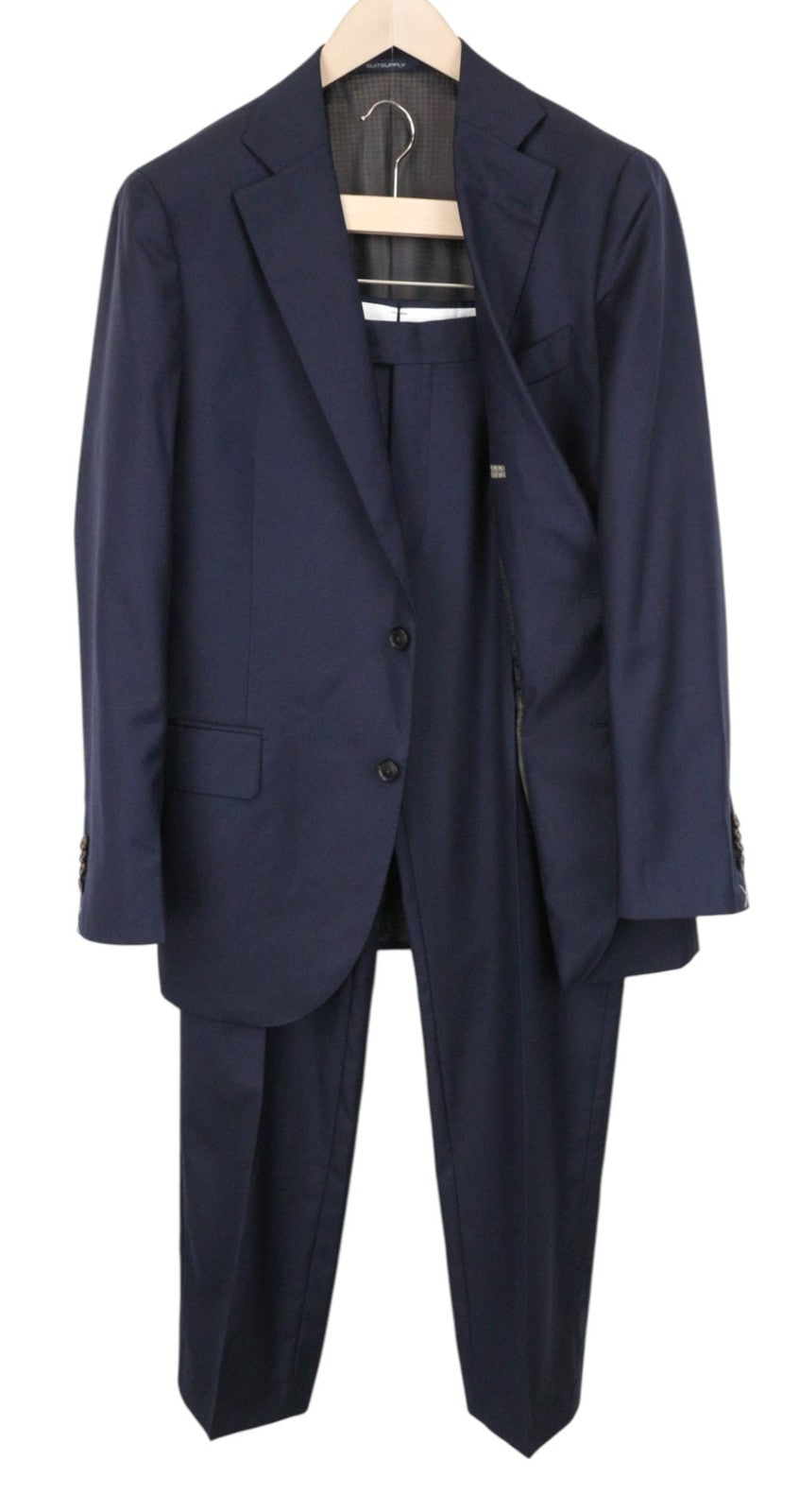 SUITSUPPLY La Spalla Men Suit UK44R Single-Breasted Pure Wool Blue 2 Piece