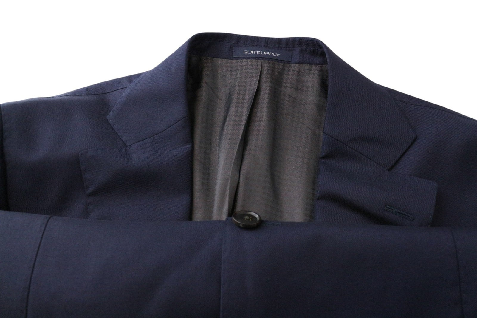 SUITSUPPLY La Spalla Men Suit UK44R Single-Breasted Pure Wool Blue 2 Piece