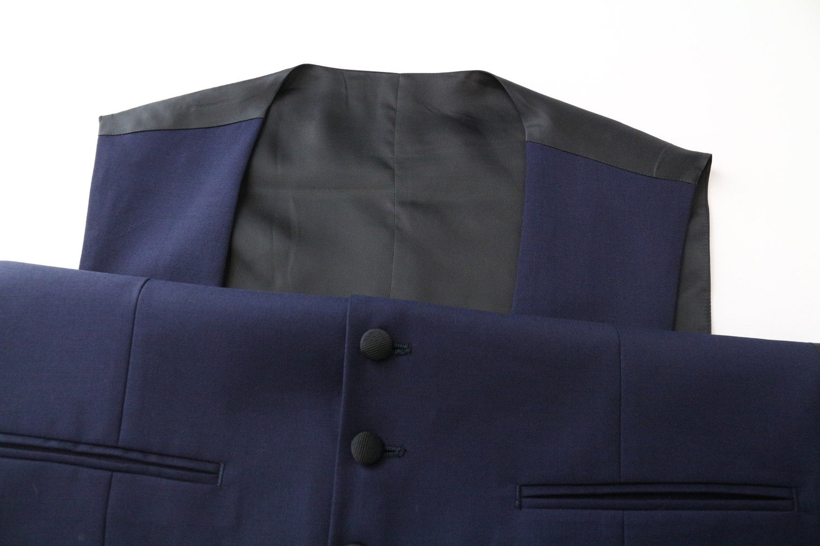 SUITSUPPLY Lazio Tuxedo Men Suit UK40R Slim Pure Wool Super 130's Blue 3 Piece