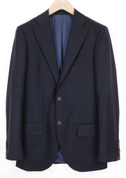 SUITSUPPLY Lazio Men Blazer UK36L Navy Blue Pure Wool Single-Breasted Lined