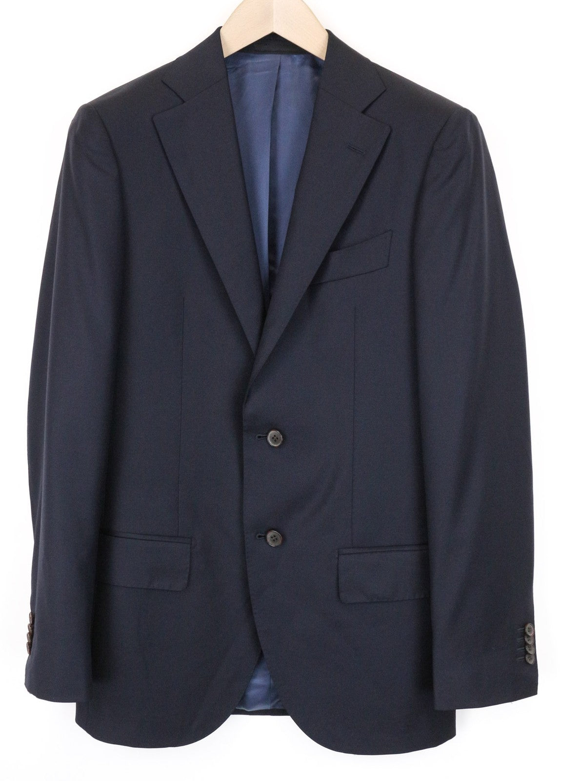 SUITSUPPLY Lazio Blueline Men Blazer UK36L Blue Pure Wool Single-Breasted Lined