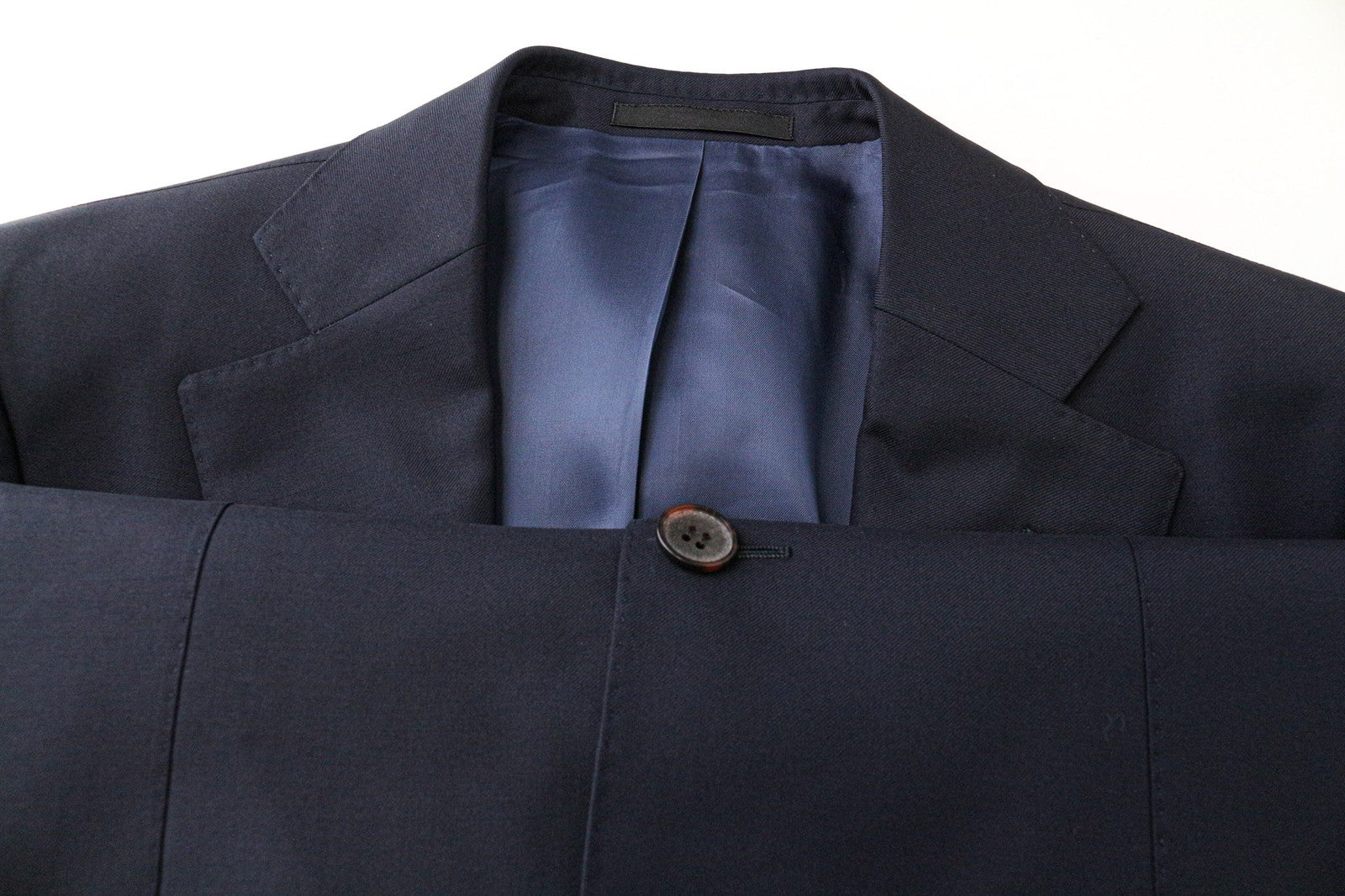 SUITSUPPLY Lazio Blueline Men Blazer UK36L Blue Pure Wool Single-Breasted Lined