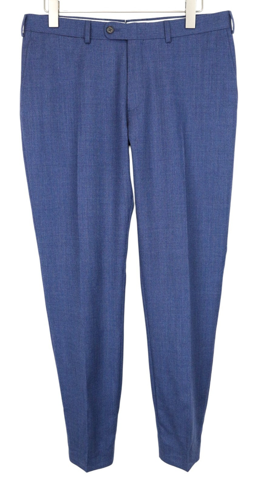 SUITSUPPLY Brescia Men Trousers UK42R Pure Wool Blue Pleated Front Classic