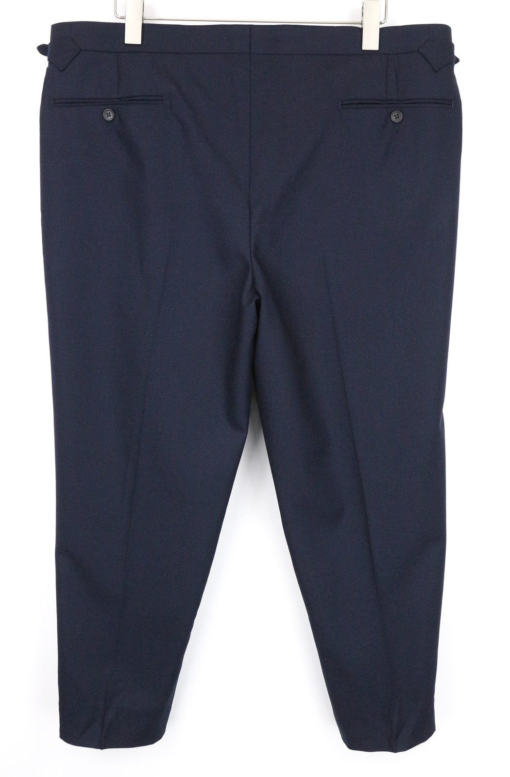 SUITSUPPLY Vigo Men Trousers UK40R Navy Blue Pure Wool Side Adjusted Pleated
