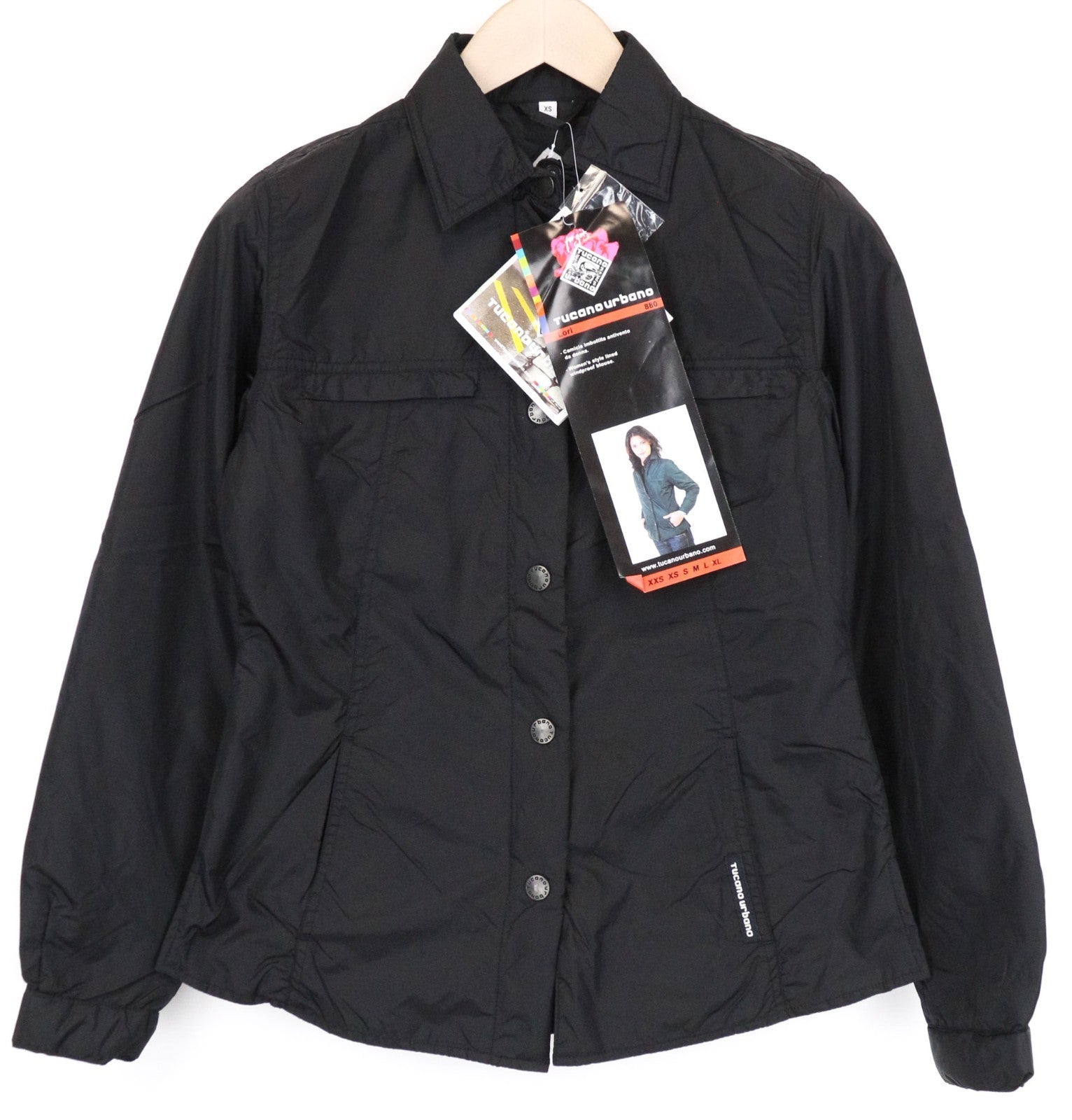 TUCANO URBANO Lori Women Jacket XS Black Windproof Thermal Padded Moto