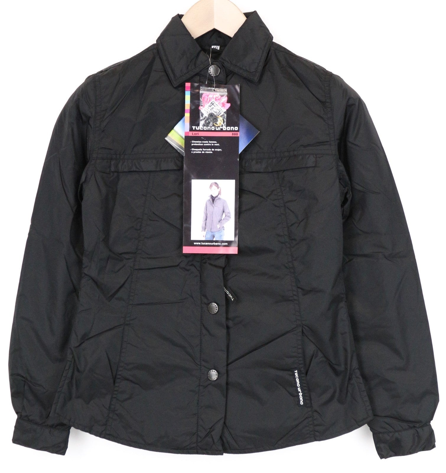 TUCANO URBANO Lori Women Jacket 2XS Black Windproof Thermal Padding Moto