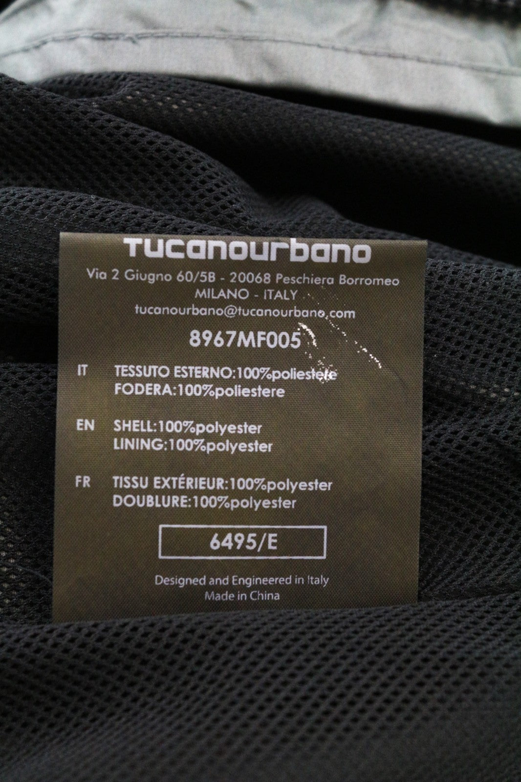 TUCANO URBANO New Tucanji Men Jacket M Grey Lined Waterproof WIndbreaker Moto