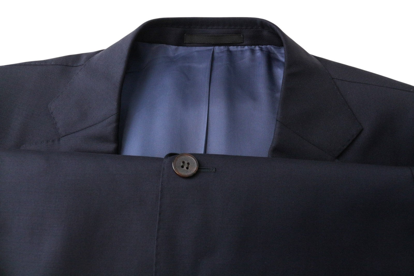 SUITSUPPLY Lazio Blueline Men Suit UK52R Pleated Classic Blue Pure Wool 2 Piece