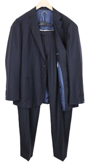 SUITSUPPLY Havana Blueline Men Suit UK54R Single-Breasted Blue Wool 2 Piece