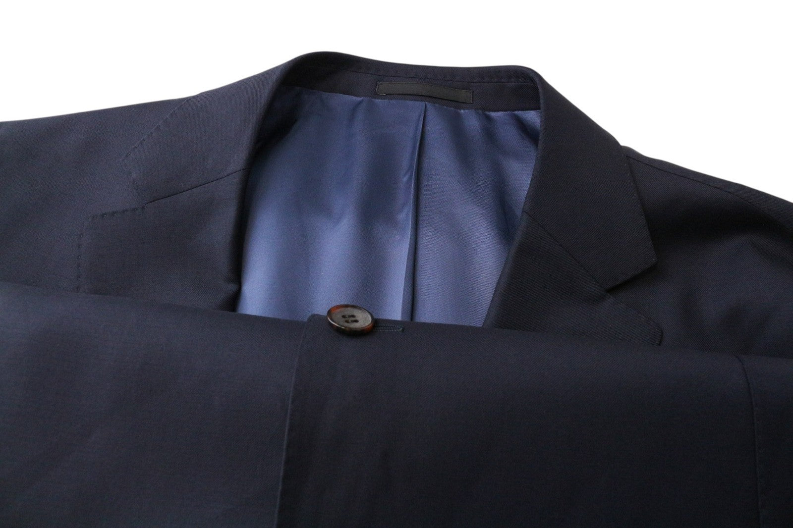 SUITSUPPLY Havana Blueline Men Suit UK54R Single-Breasted Blue Wool 2 Piece