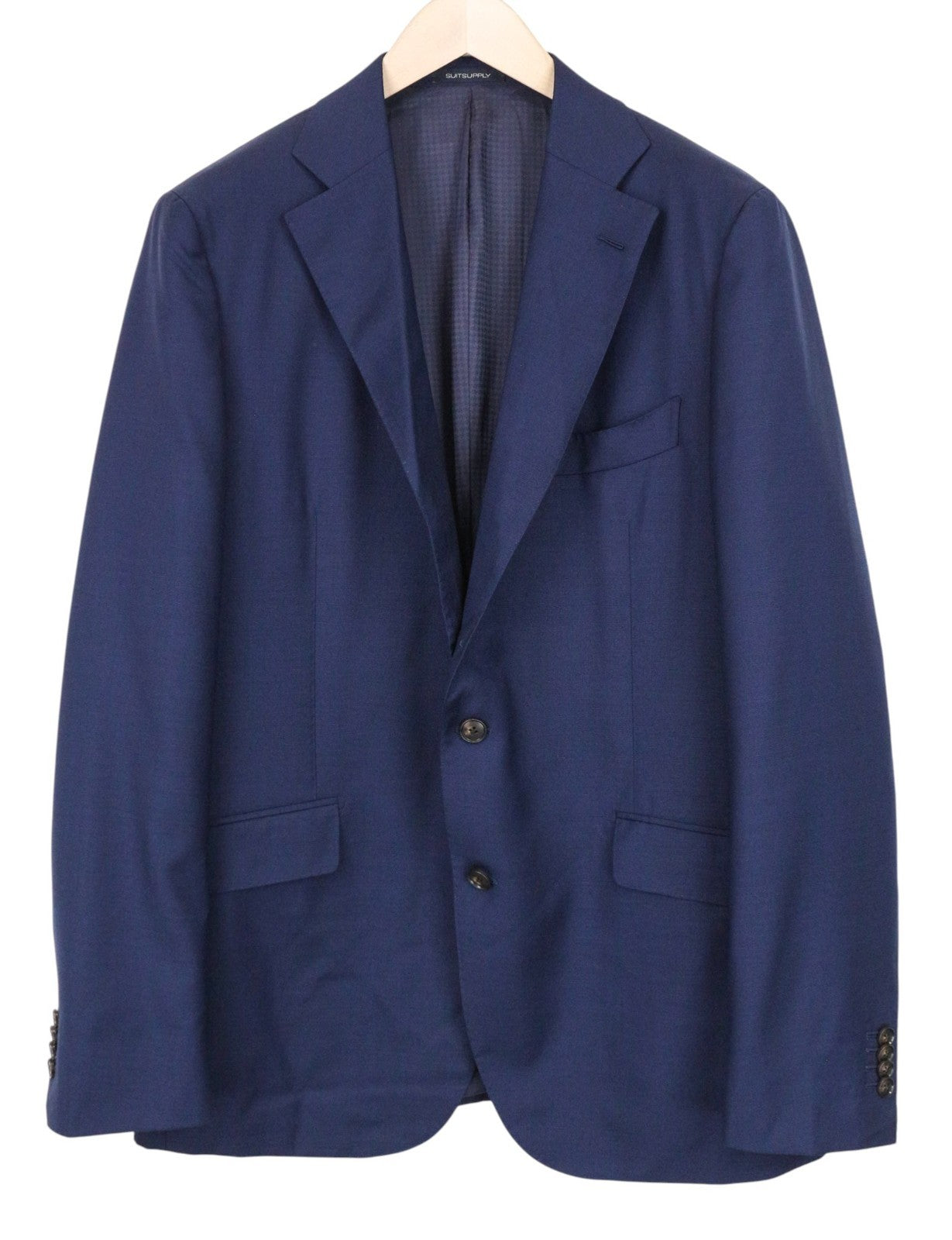SUITSUPPLY La Spalla Men Suit UK44R Lined Formal Blue Pure Wool 2 Piece