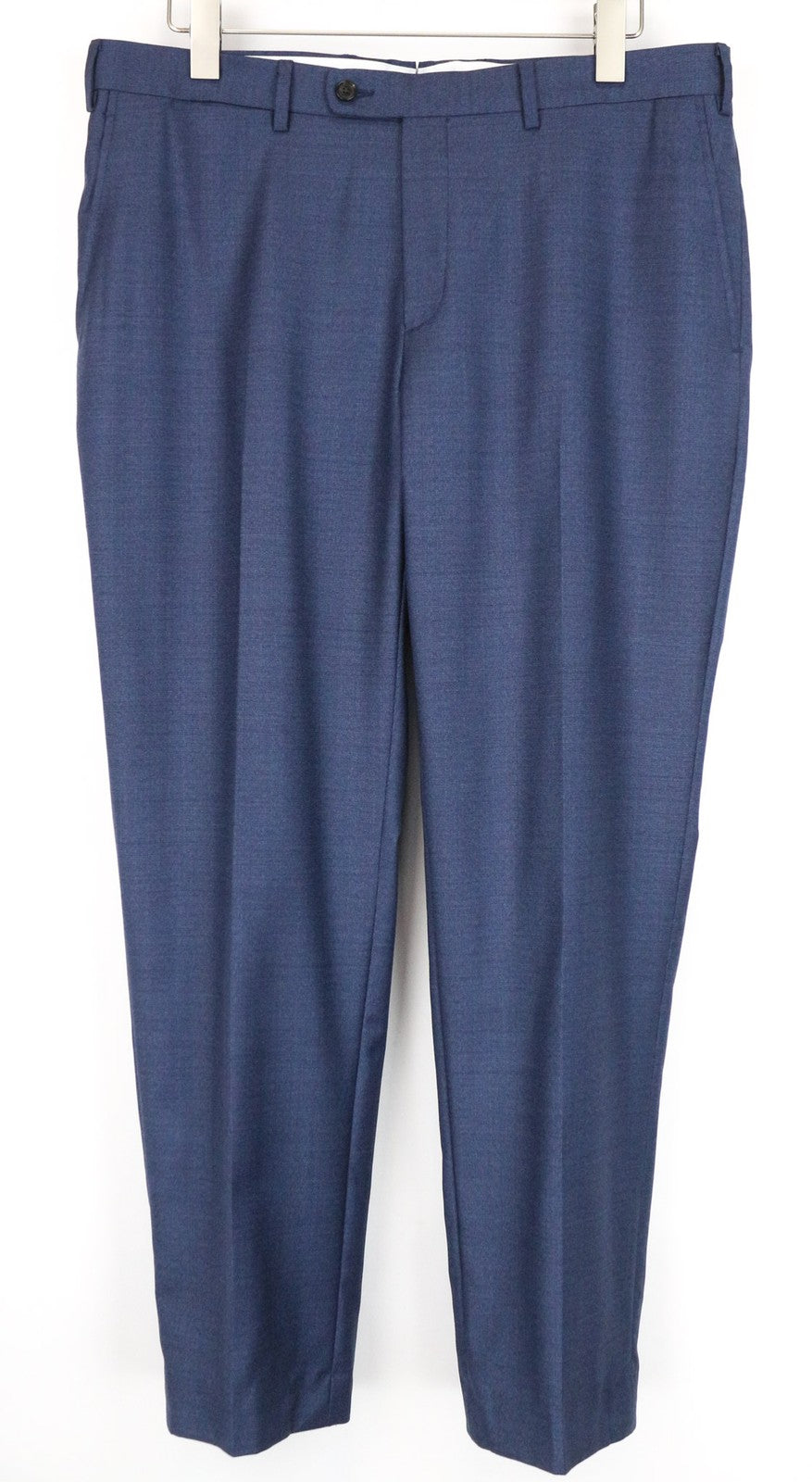 SUITSUPPLY Sienna Men Trousers UK44R Blue Pure Wool Pleated Classic Lined