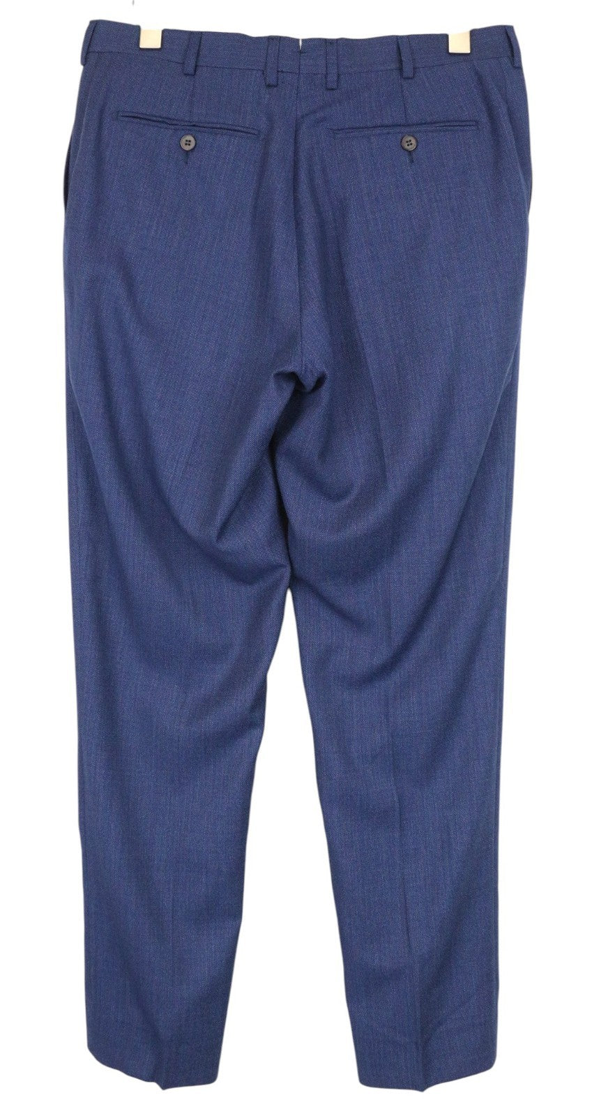 SUITSUPPLY Brescia Men Trousers UK42 Blue Pleated Front Classic Formal