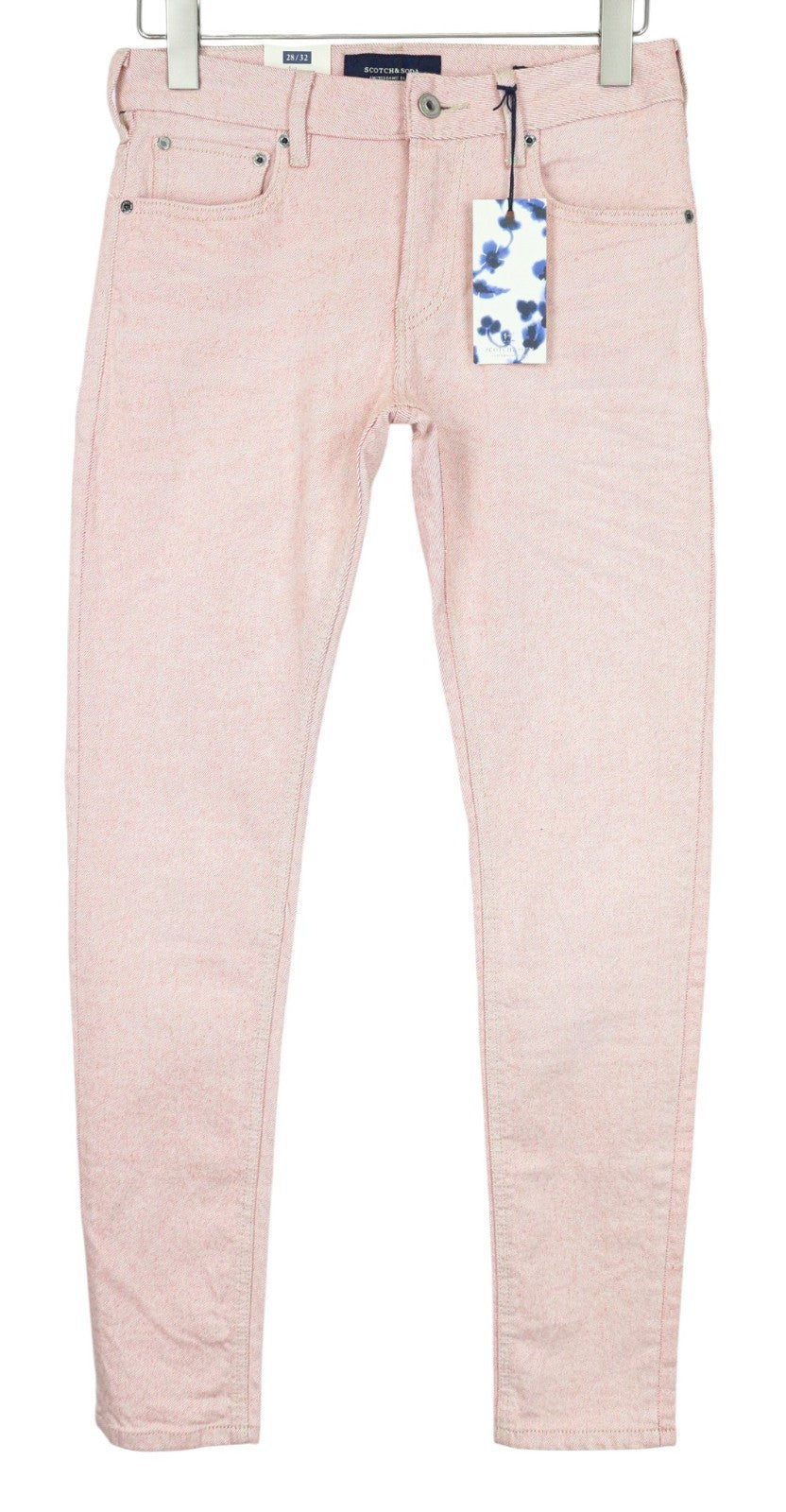 SCOTCH & SODA Skim Men Jeans W28/L32 Skinny Fit Casual Cotton Stretch Pink