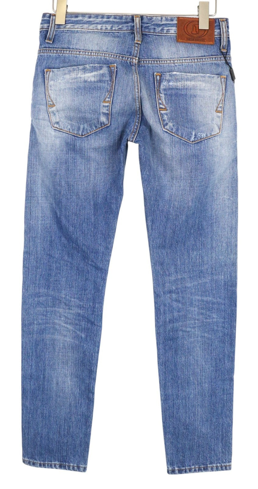TAKESHY KUROSAWA Men Jeans W30 Slim Blue Pure Cotton Washed Distressed