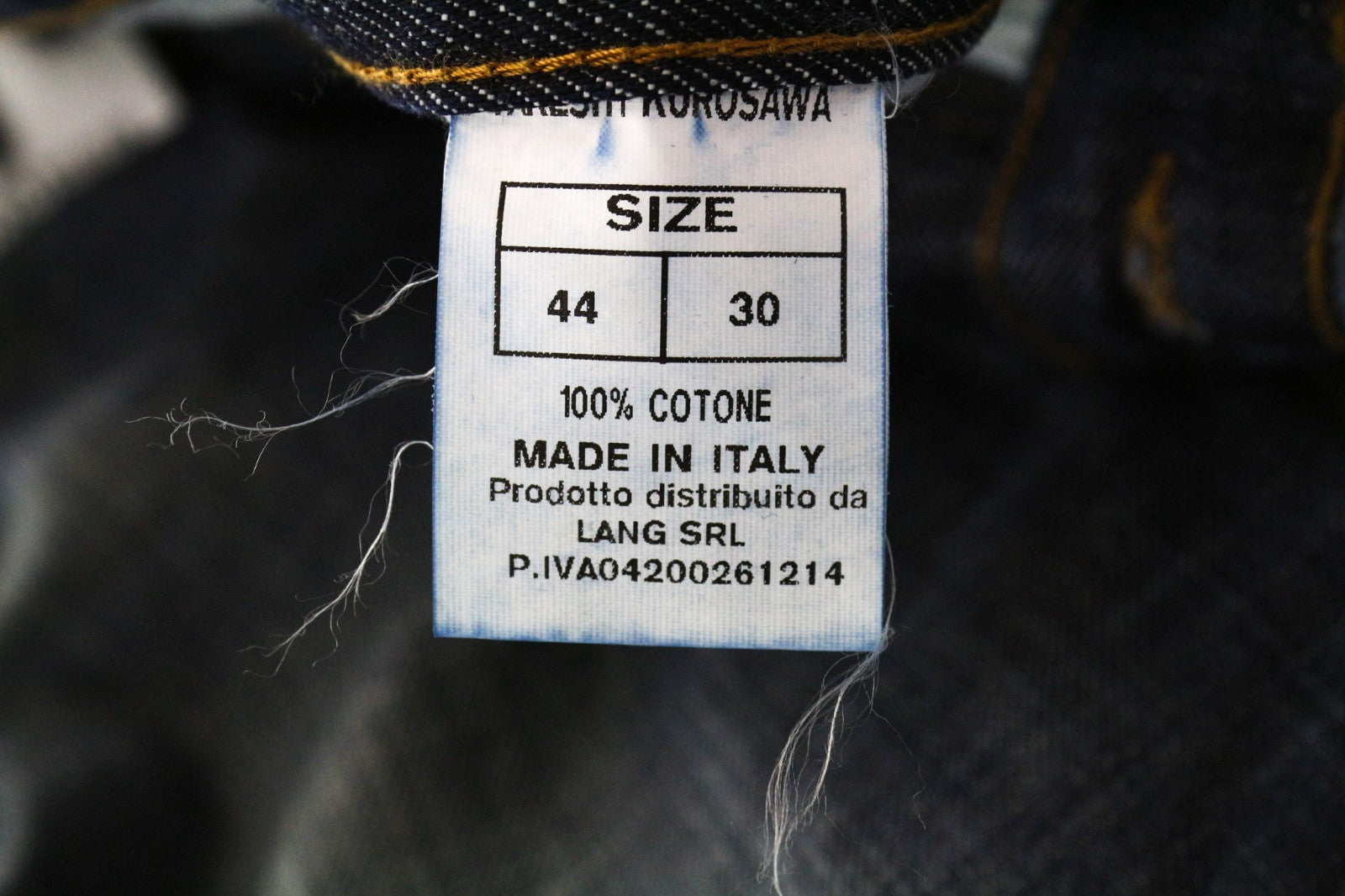 TAKESHY KUROSAWA Men Jeans W30 Slim Fit Dark Blue Pure Cotton Washed