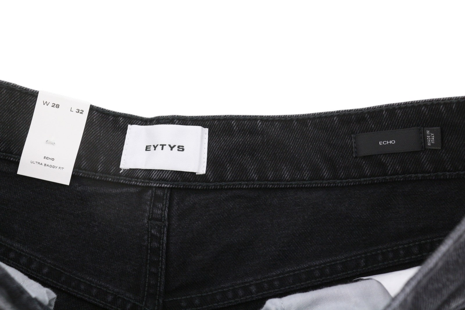 EYTYS Echo Sulphur Ultra Loose Women Jeans W28/L32 Washed Black RRP370