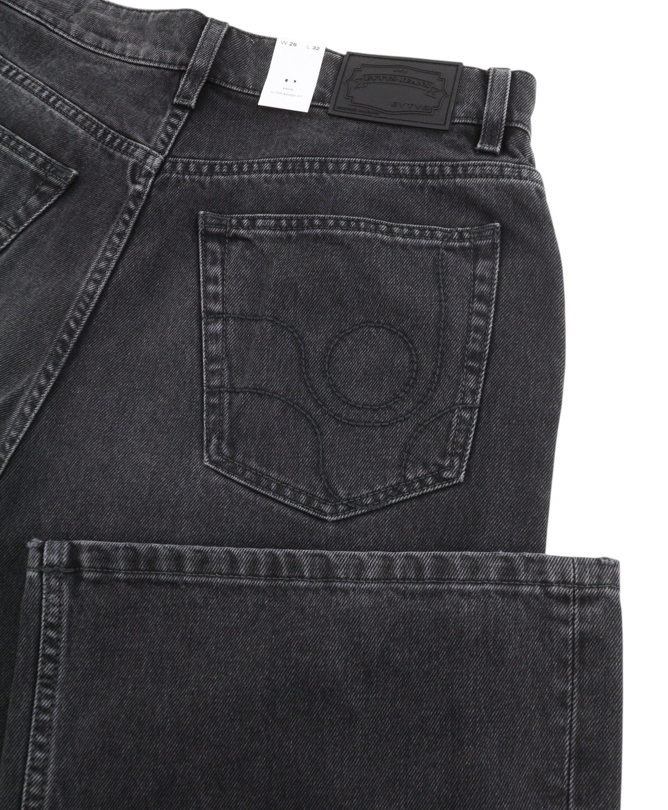 EYTYS Echo Sulphur Extra Baggy Women Jeans W26/L32 Washed Black RRP370