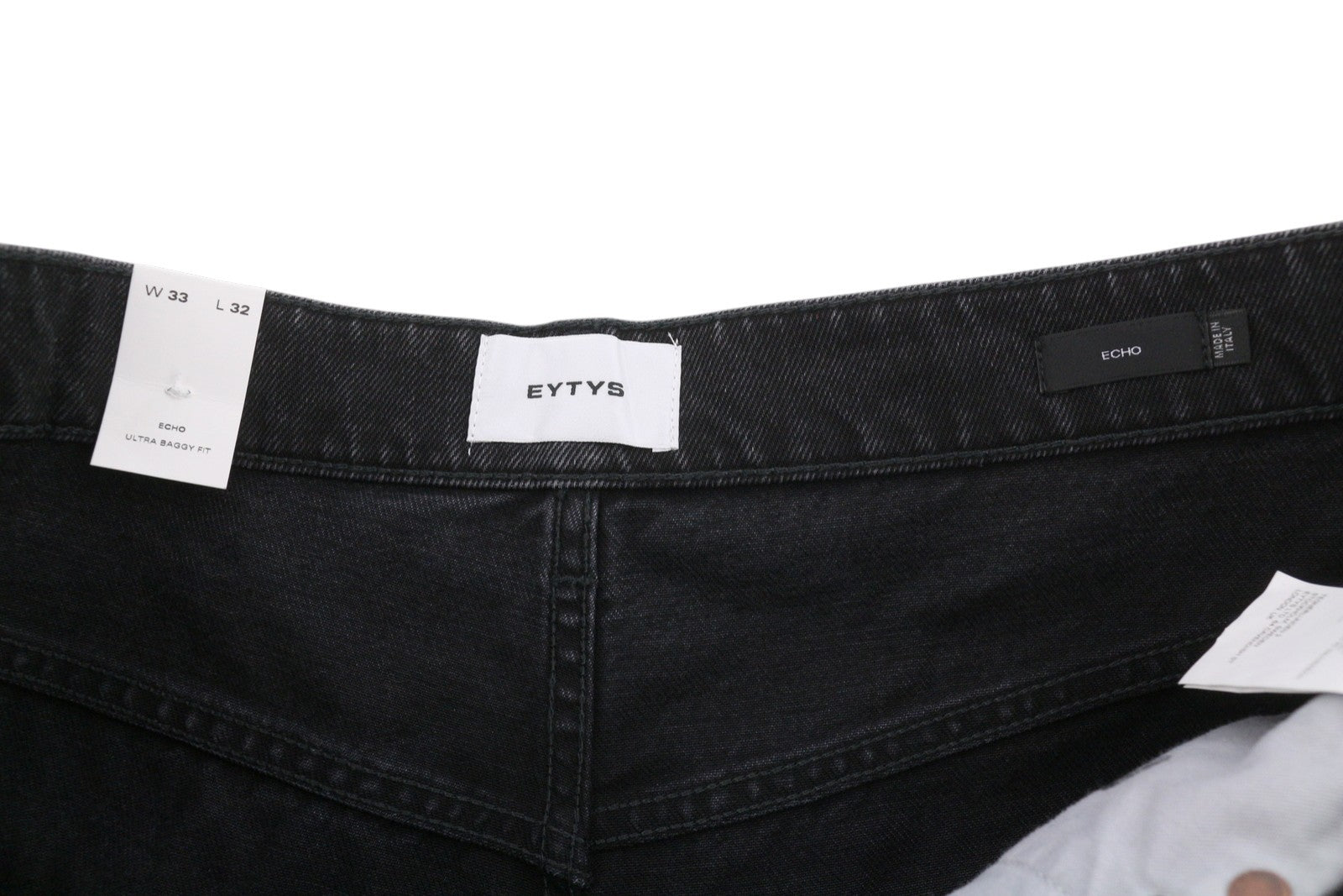 EYTYS Echo Sulphur Loose Fit Men Jeans W33/L32 Black Washed Unisex RRP370