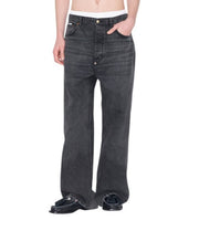 EYTYS Echo Sulphur Wide Baggy Men Jeans W34/L32 Black Faded Unisex RRP370