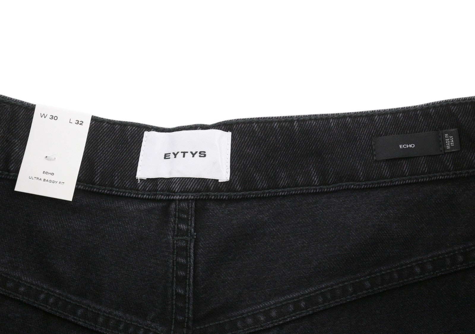 EYTYS Echo Sulphur Big Baggy Men Jeans W30/L32 Black Washed Unisex RRP370