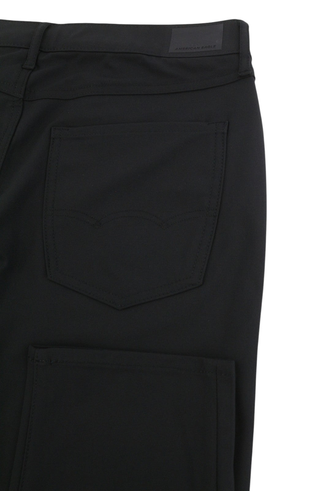 AMERICAN EAGLE OUTFITTERS Move-Free Slim Men Trousers W32/L32 Black Active Flex