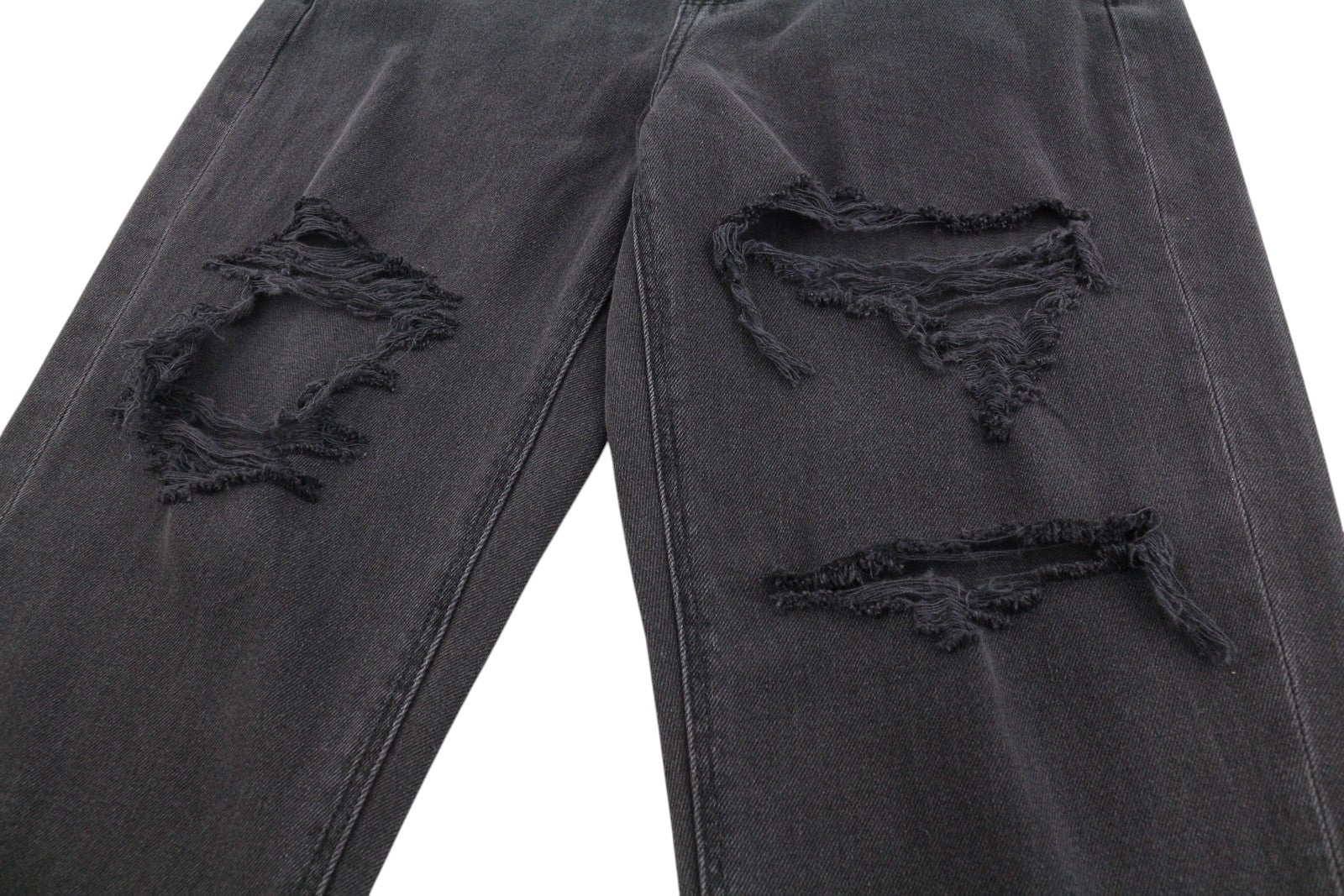 AMERICAN EAGLE OUTFITTERS Mom Black Blaze Women Jeans W27 Ripped Distressed