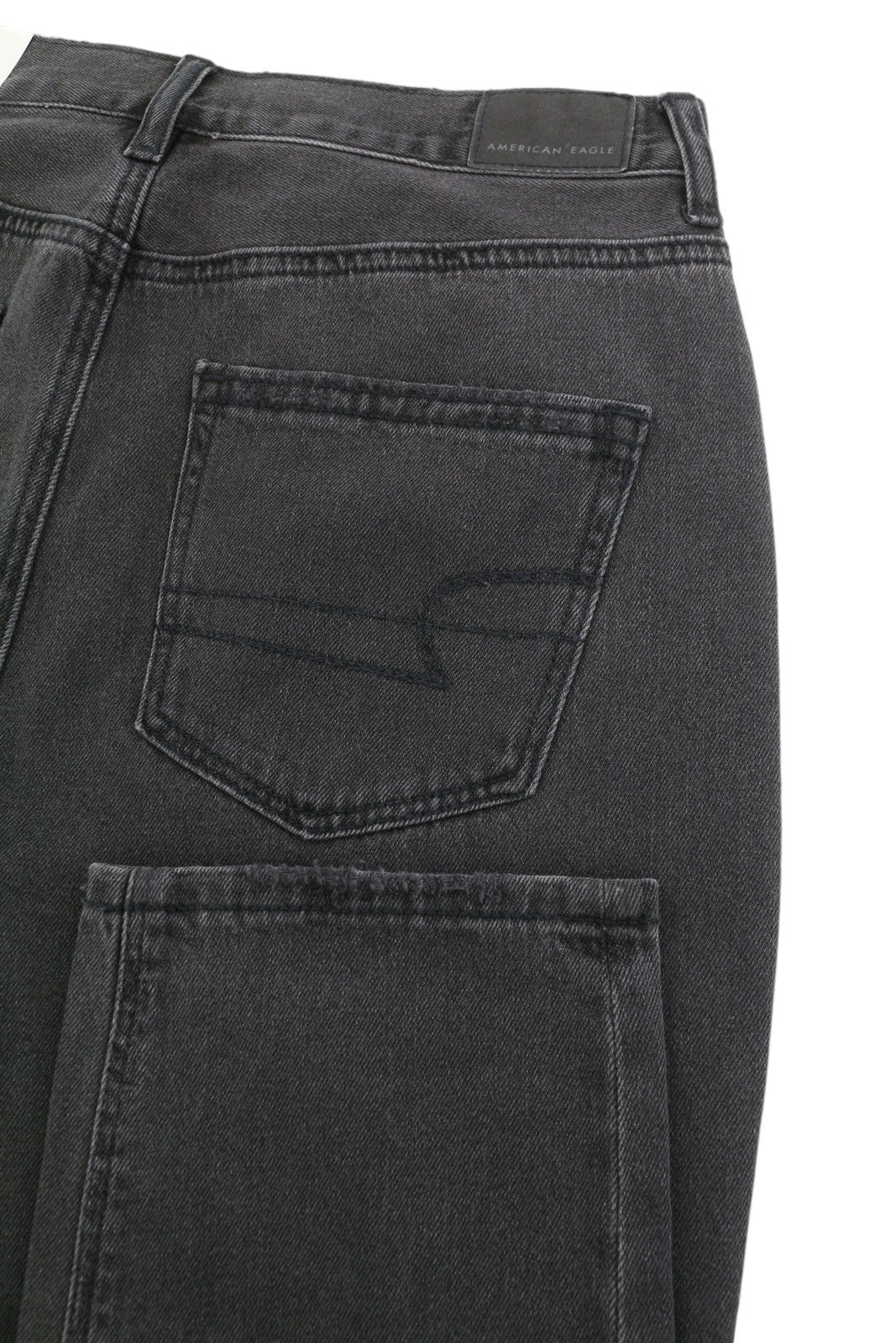 AMERICAN EAGLE OUTFITTERS Mom Black Blaze Women Jeans W27 Ripped Distressed