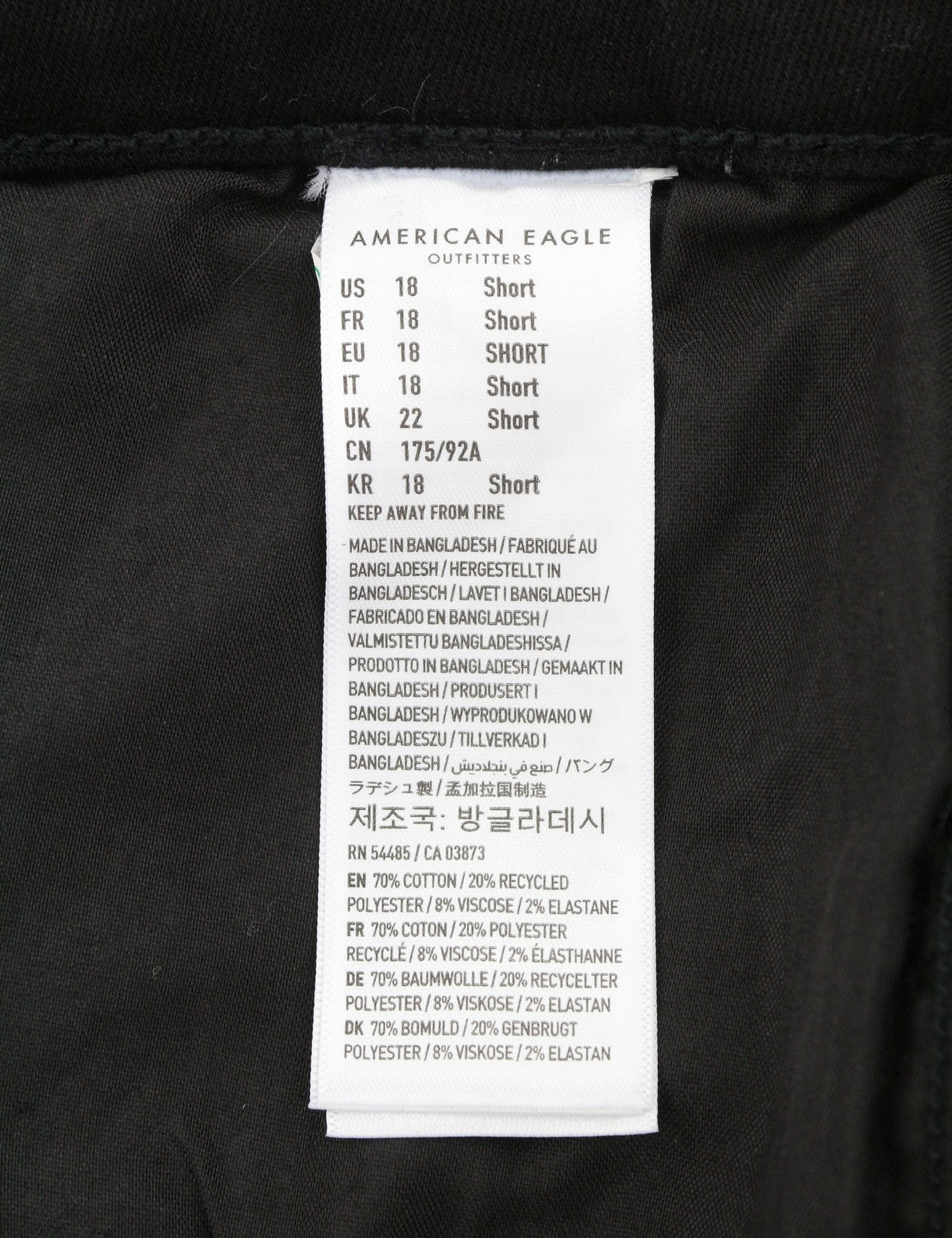 AMERICAN EAGLE OUTFITTERS Jegging Always Black Women Jeans W34 Denim Stretch