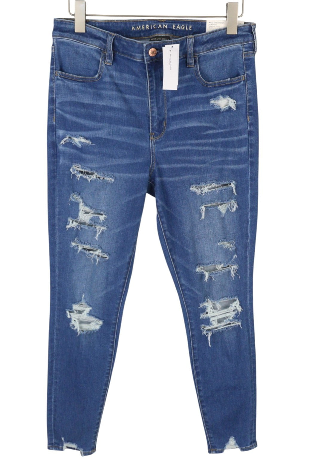 AMERICAN EAGLE OUTFITTERS Temp Tech Hi-Rise Women Jeans W32 Blue Jegging