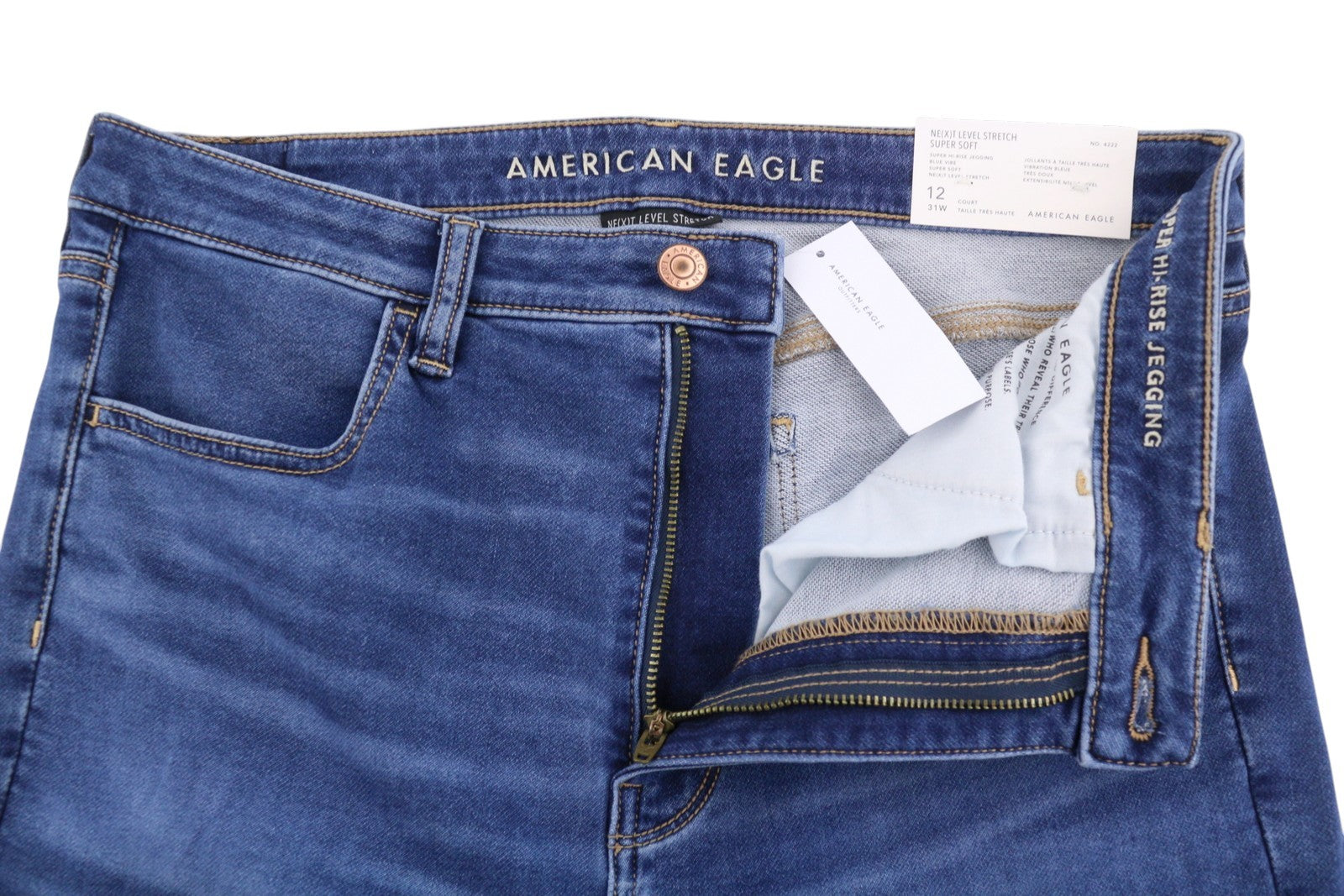 AMERICAN EAGLE OUTFITTERS Super Hi-Rise Women Jeans W31 Blue Vibe Soft Jegging
