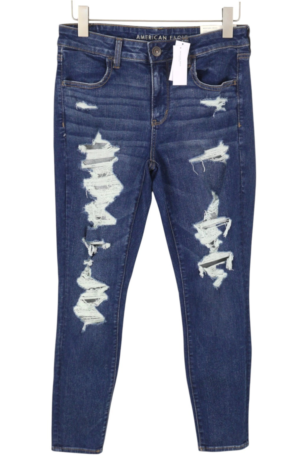 AMERICAN EAGLE OUTFITTERS Jegging Dark Indigo Women Jeans W31 Authentic Ripped