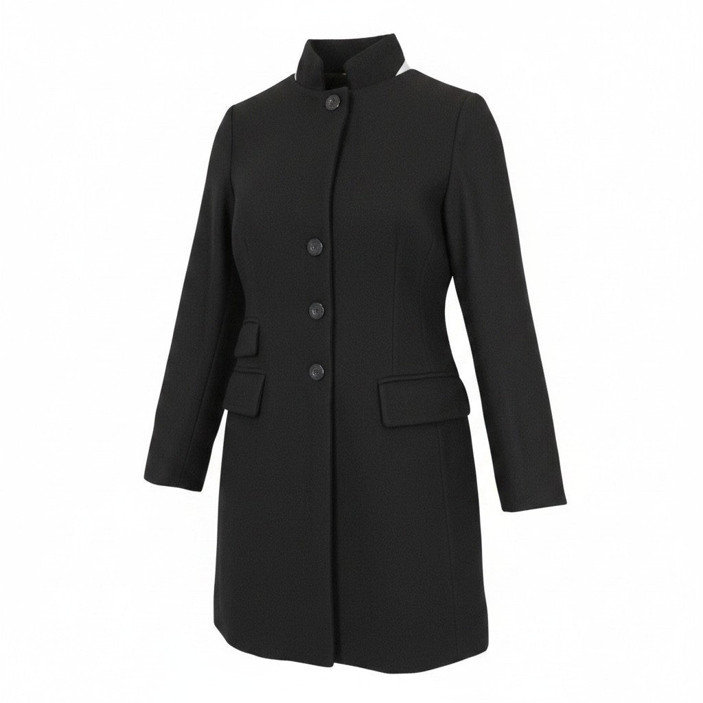 TUCANO URBANO New Carmen Women Coat IT38 M Black Wool Blend Lined Motorbike