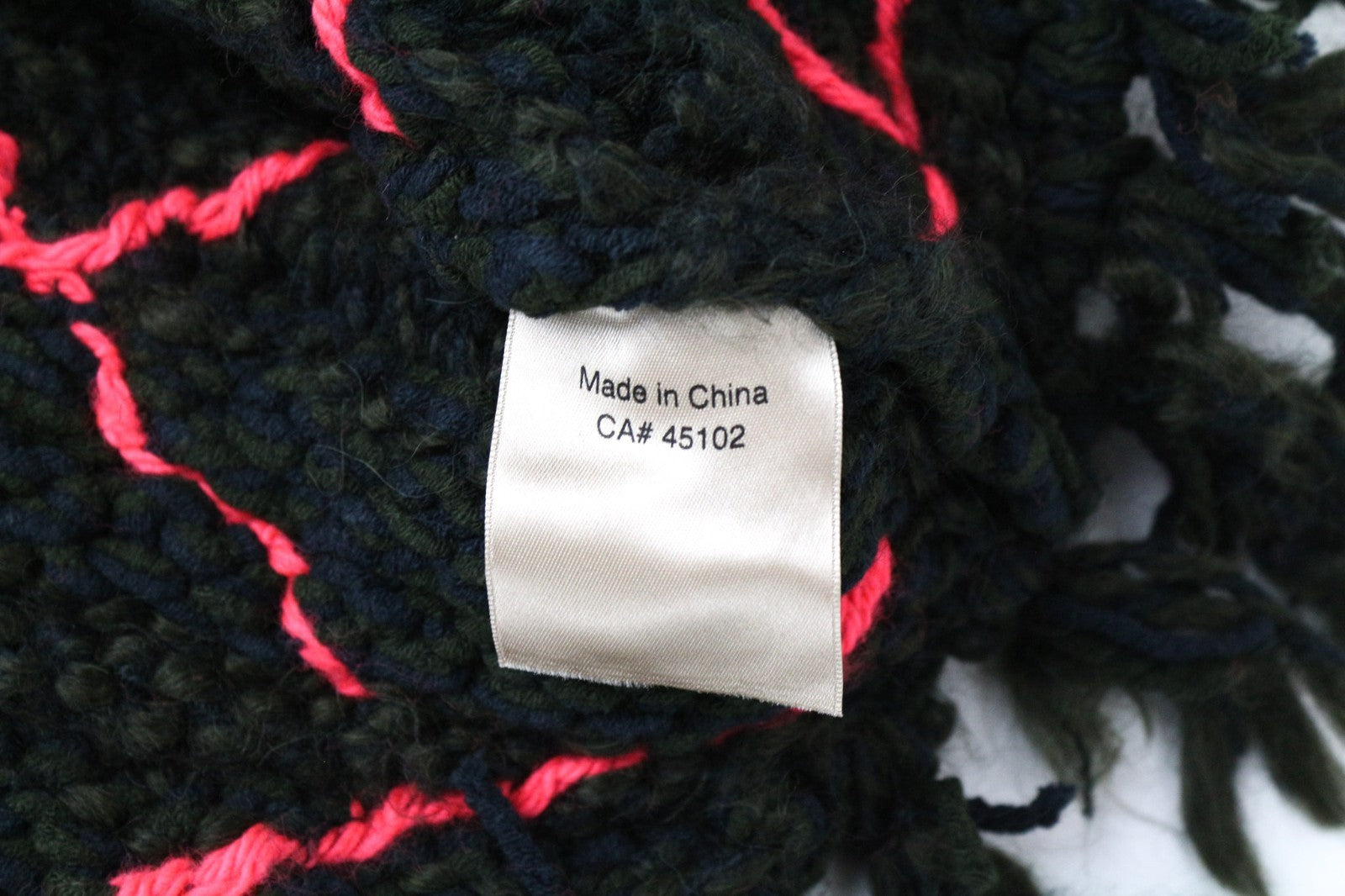 SCOTCH & SODA Ams Blauw Women Scarf OS Green Beige Patterned Knitted Tassels