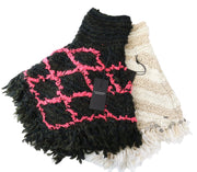 SCOTCH & SODA Ams Blauw Women Scarf OS Green Beige Patterns Knitted Tassels