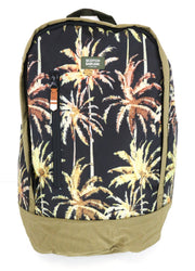 Scotch & Soda Men Backpack OS Green Palm Patterned Adjustable Straps