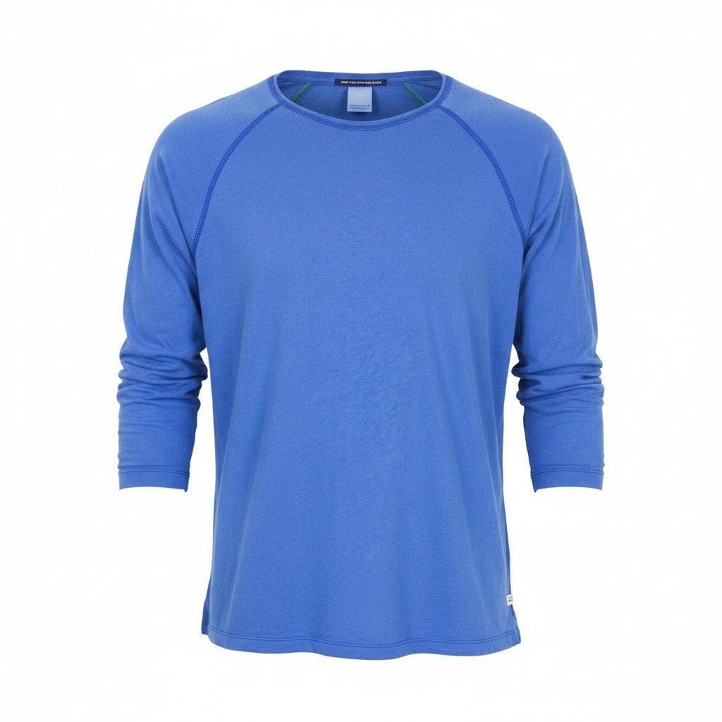 SCOTCH & SODA Men T-Shirt S Light Blue Crew Neck Jersey Cotton Pullover