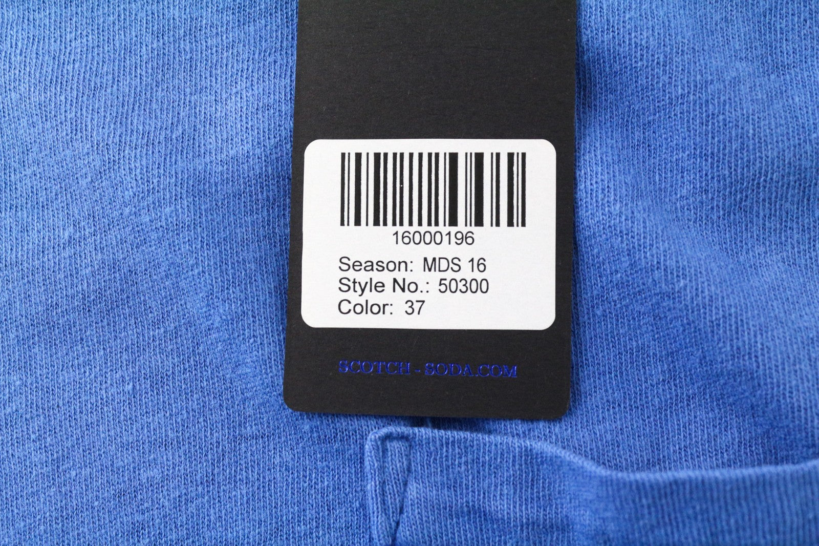 SCOTCH & SODA Men T-Shirt S Light Blue Crew Neck Jersey Cotton Pullover