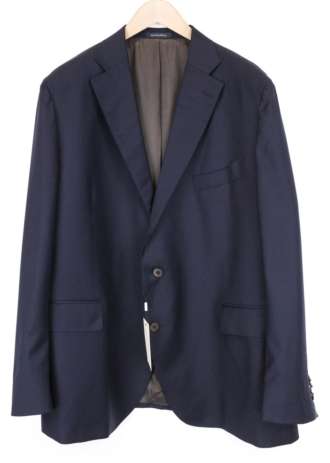 SUITSUPPLY La Spalla Men Blazer UK56R Navy Slim Melange Pure S110s Wool Twill