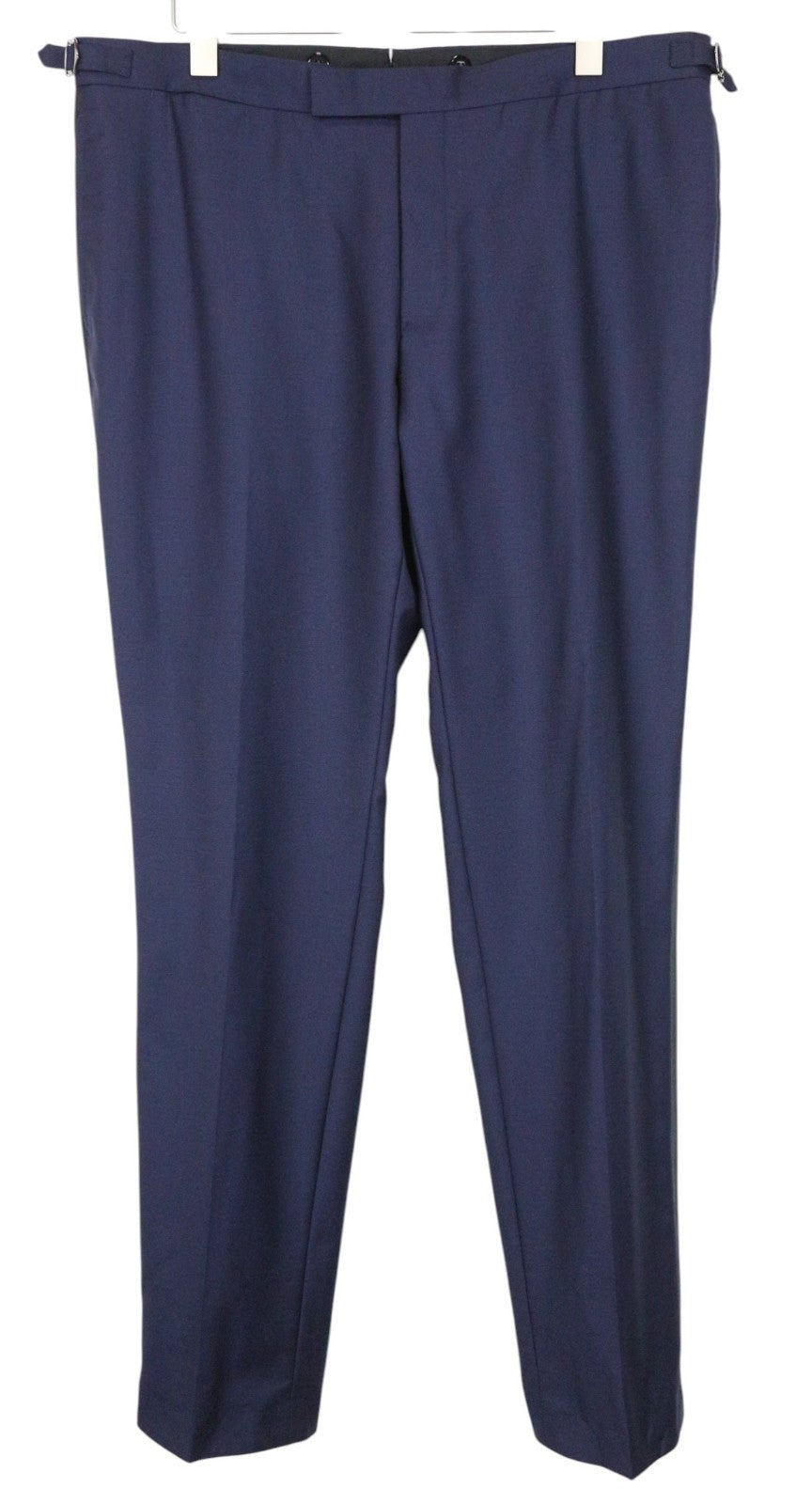 SUITSUPPLY Brescia Tux Men Trousers UK46R Blue Slim Melange Wool Flat-Front